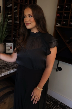 Shape Retention Fabric Rue Ruffle Top (FINIAL SALE)