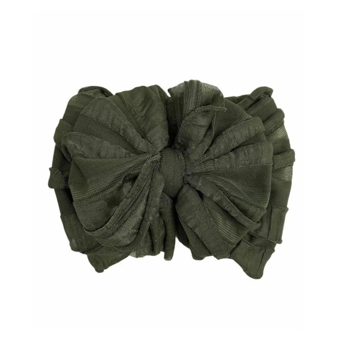 Ruffle Headband - Cedar Green
