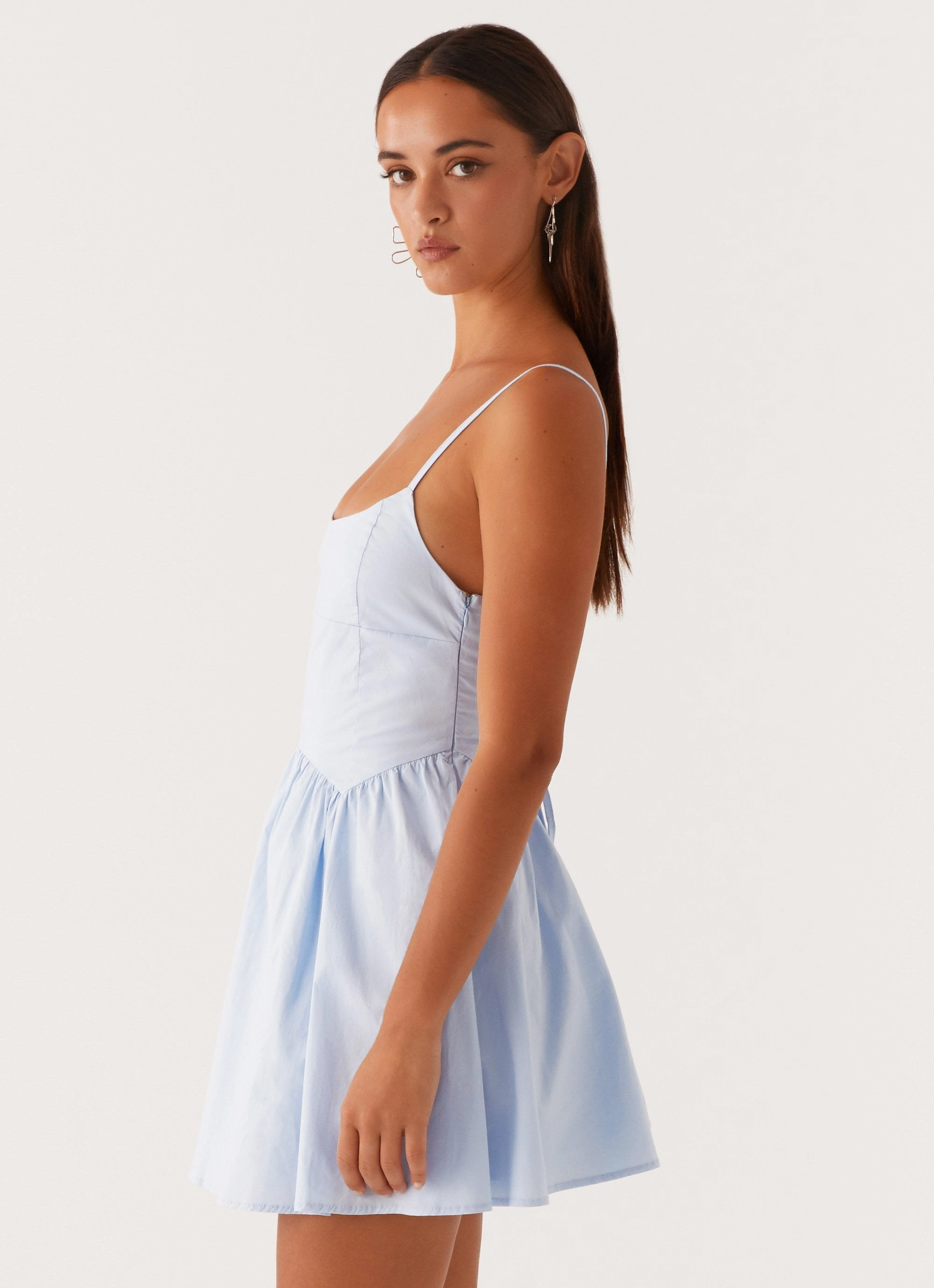 Guest Glam Empire Waist Tesoro Mio Mini Dress - Baby Blue