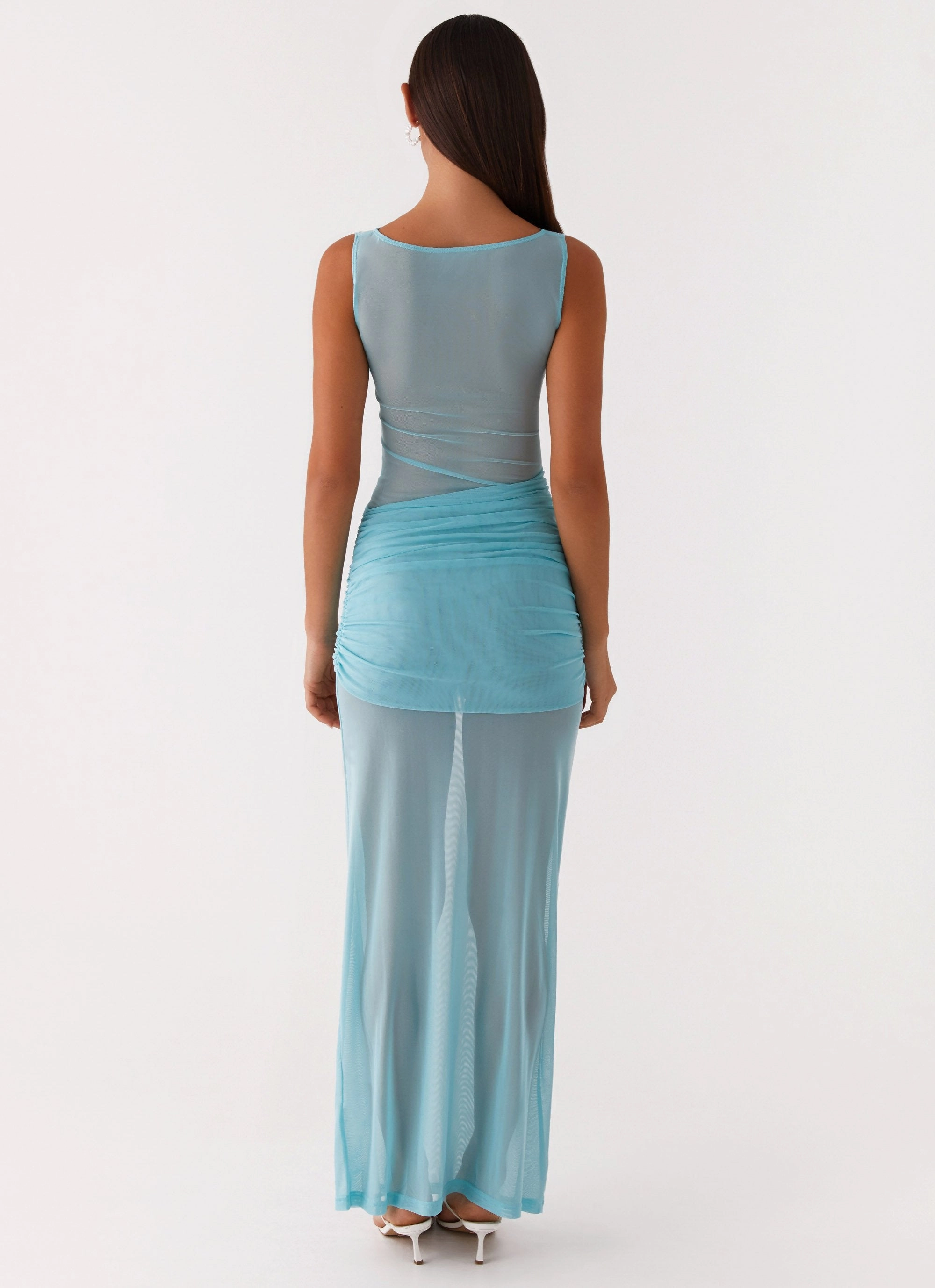 Fit for All Seasons Feminine Charm Apollo Maxi Dress - Aqua