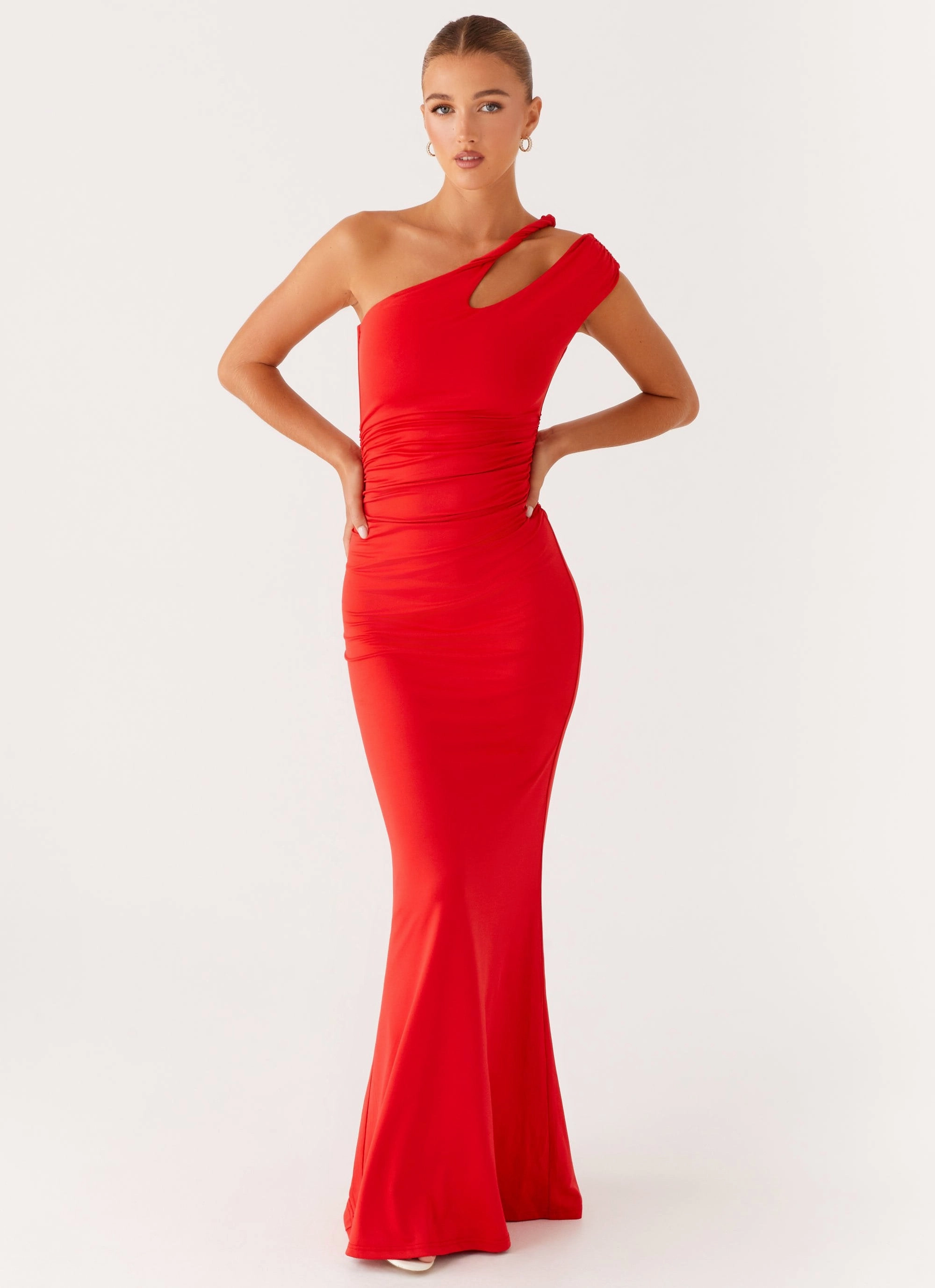 Flattering Silhouette Skin-friendly Lopez Maxi Dress - Tangerine