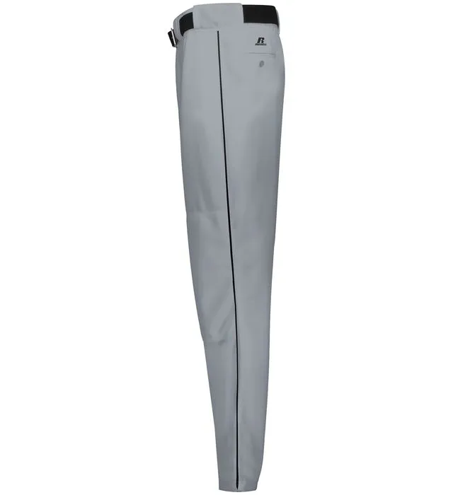Russell Baseball Grey with Black Diamond Series 2.0 Piped Adult Baseball Pants