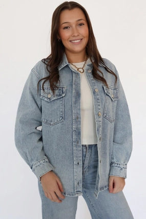 Ryle Denim Shacket EcoFriendlyMaterial NonIrritatingEdges