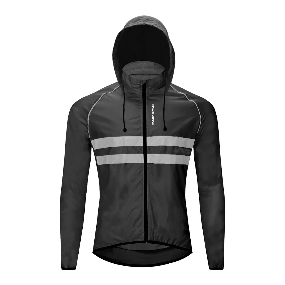 Safety Wear: WOSAWE Windproof Reflective Jackets. Hooded, Longsleeve or Sleeveless Styles. Water Resistant. Varios Colors.