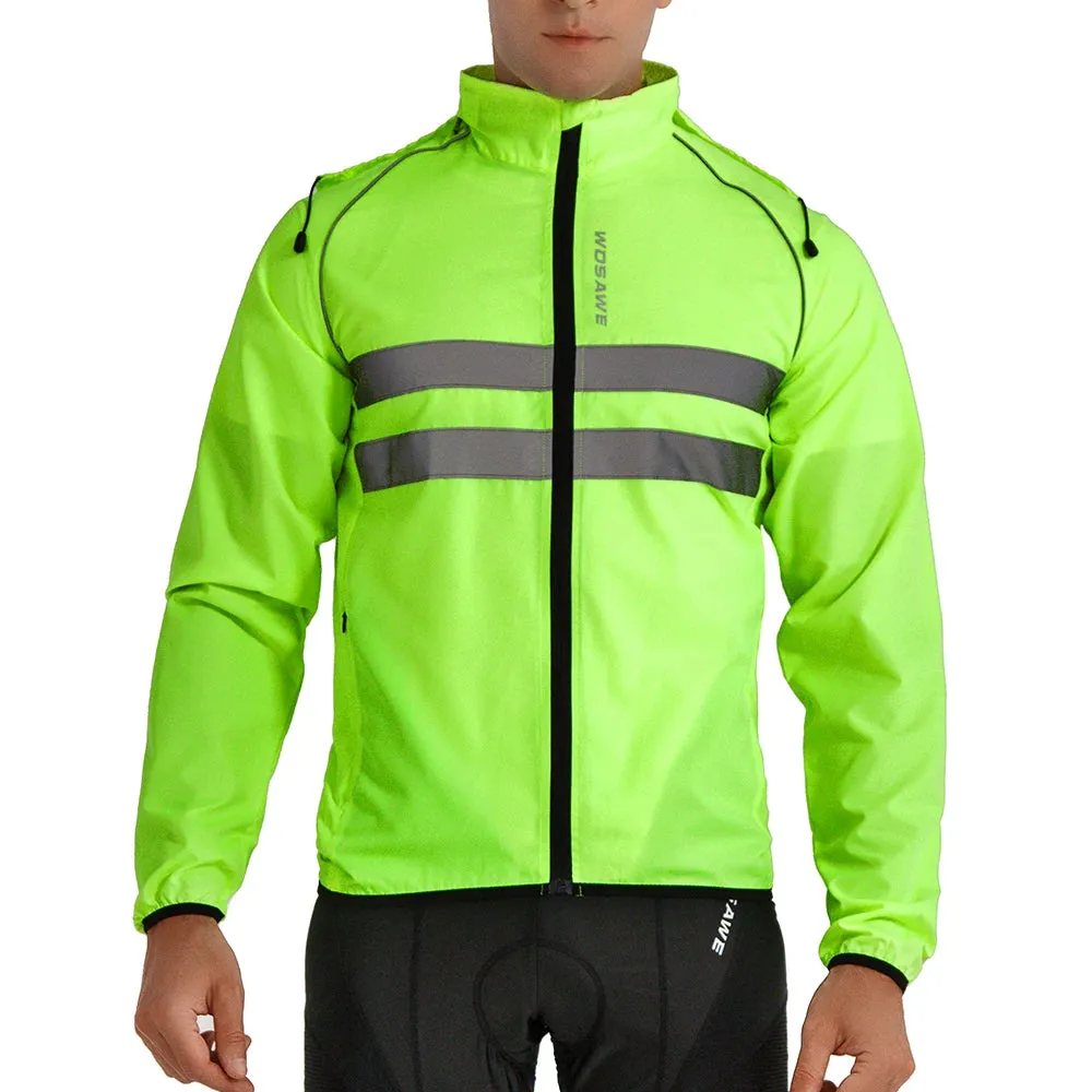 Safety Wear: WOSAWE Windproof Reflective Jackets. Hooded, Longsleeve or Sleeveless Styles. Water Resistant. Varios Colors.