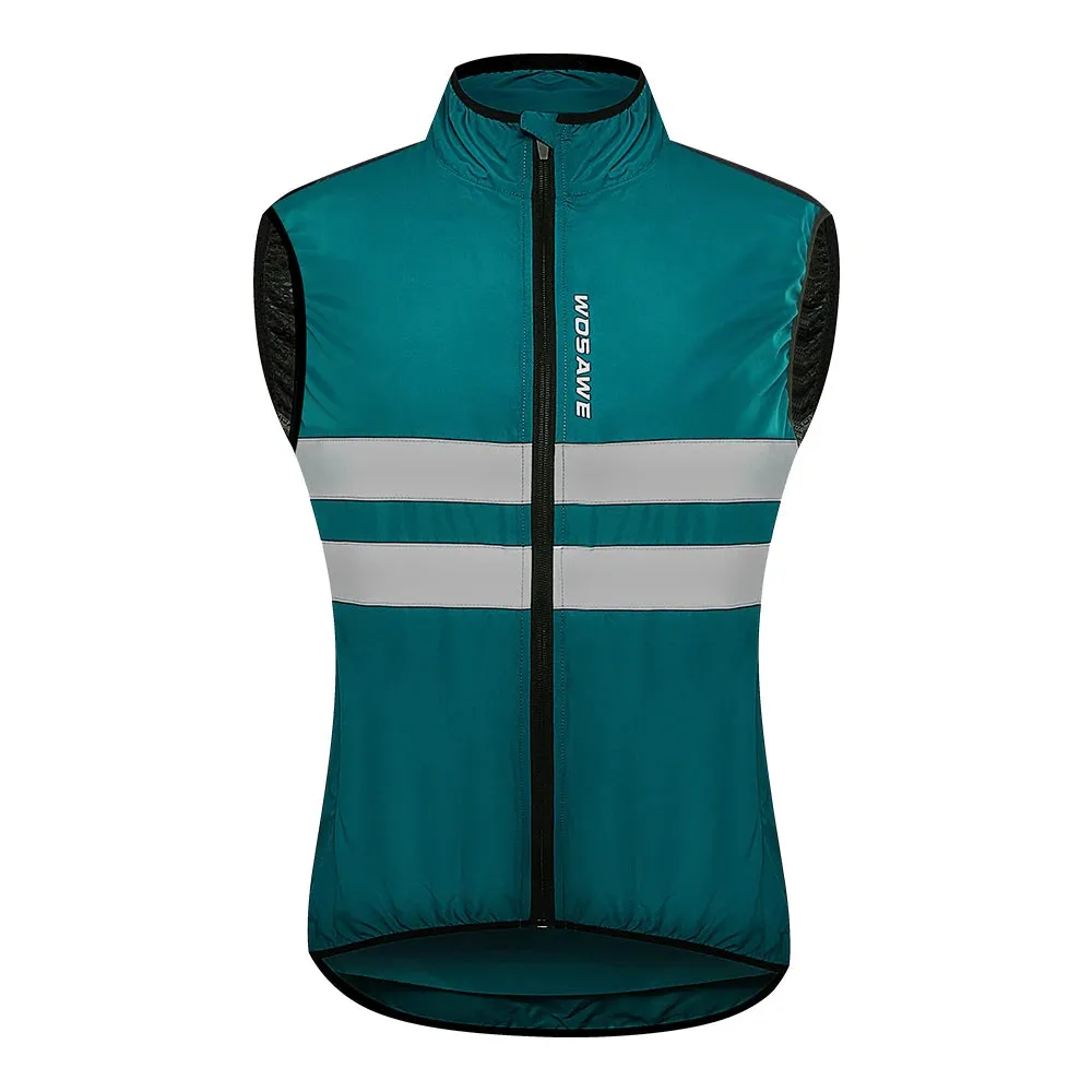 Safety Wear: WOSAWE Windproof Reflective Jackets. Hooded, Longsleeve or Sleeveless Styles. Water Resistant. Varios Colors.