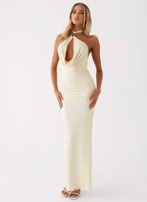 Designer Look Samara Halterneck Maxi Dress - Yellow