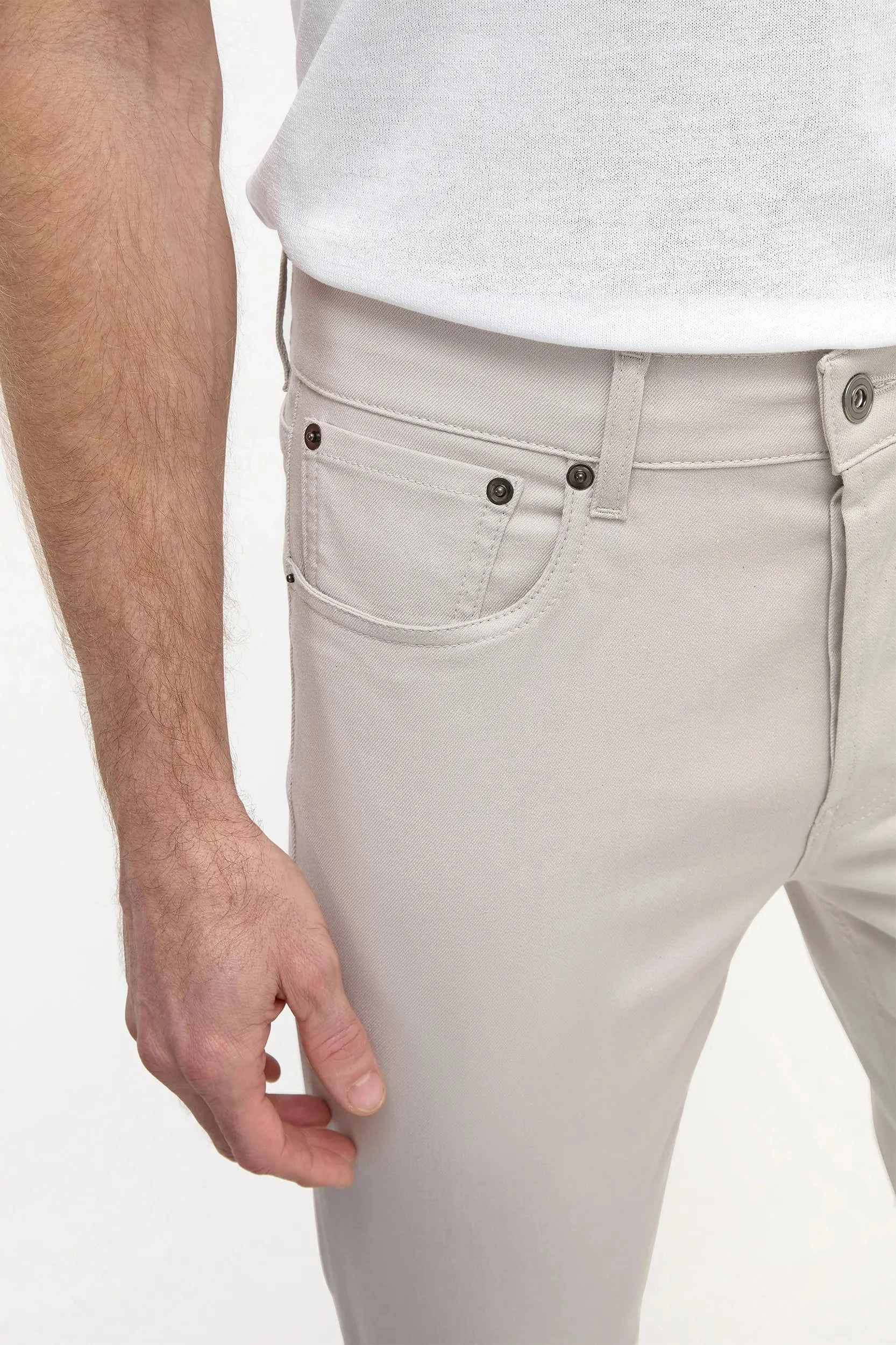 Sand 5 pocket trousers - Made in Italy ReflectiveAccentDetails