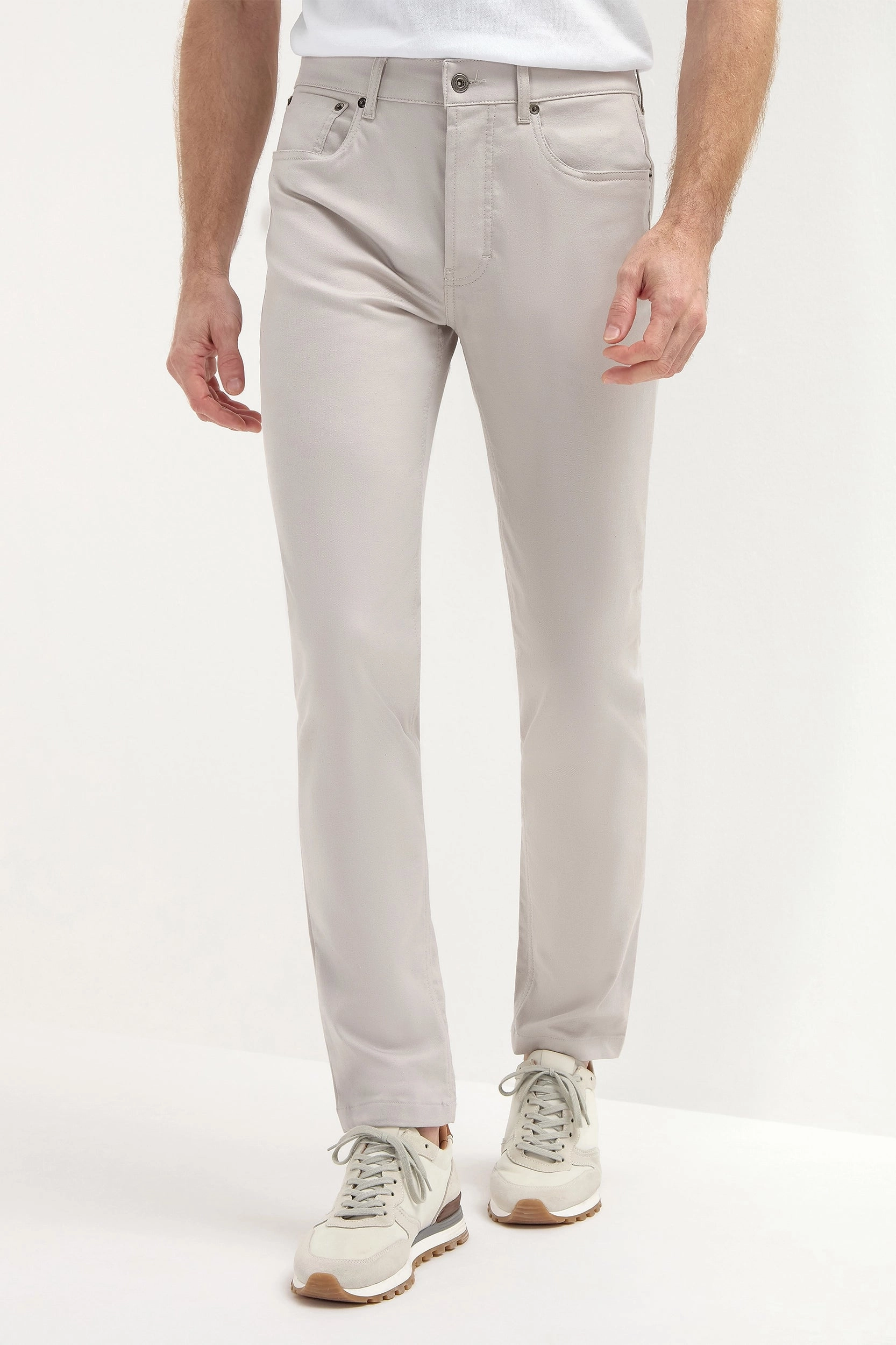 Sand 5 pocket trousers - Made in Italy Lined interior