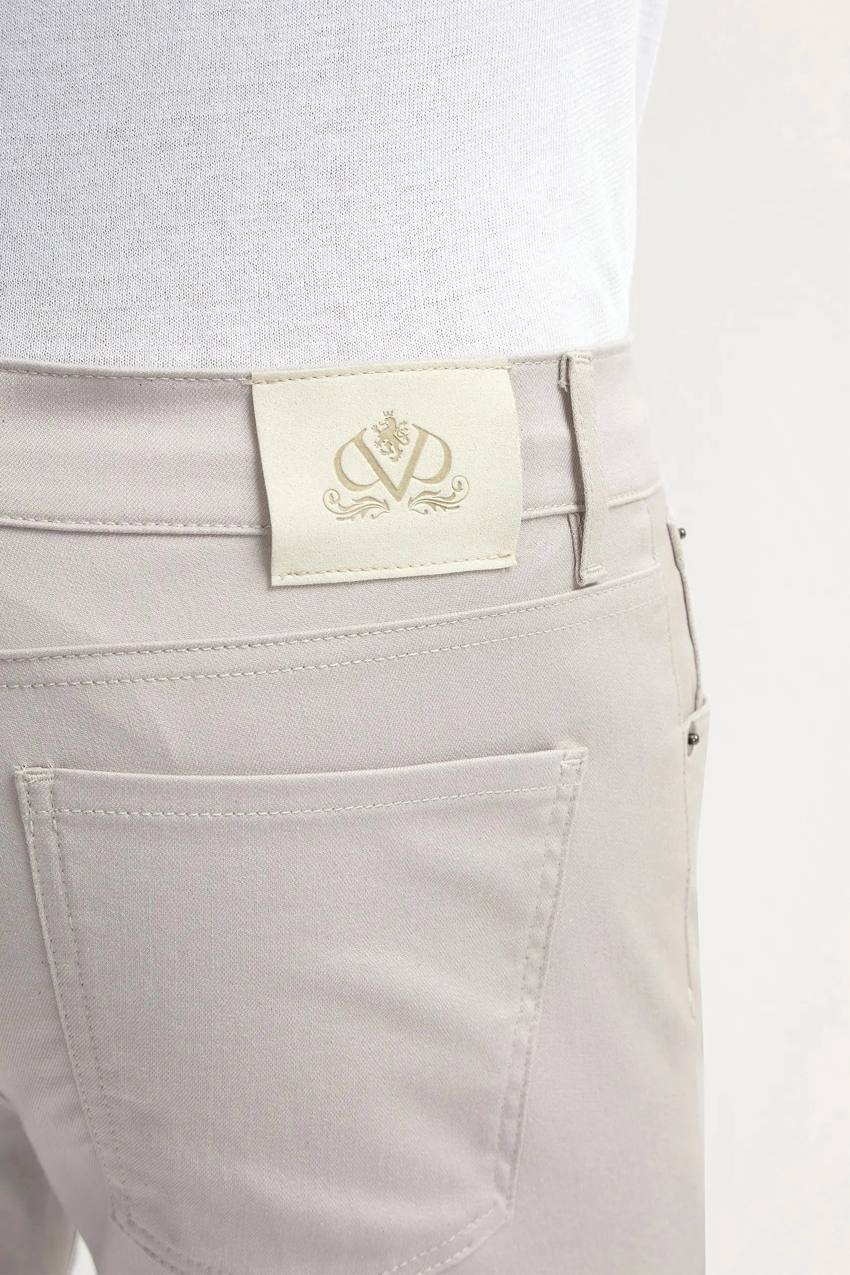 Fashion Forward TemperatureRegulation Sand 5 pocket trousers - Made in Italy