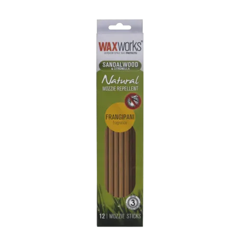 SANDALWOOD INCENSE STICKS WITH CITRONELLA & FRANGIPANI OIL 12PACK