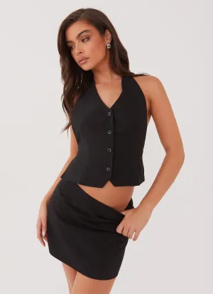 Sarah Mini Skirt - Black Neat Style