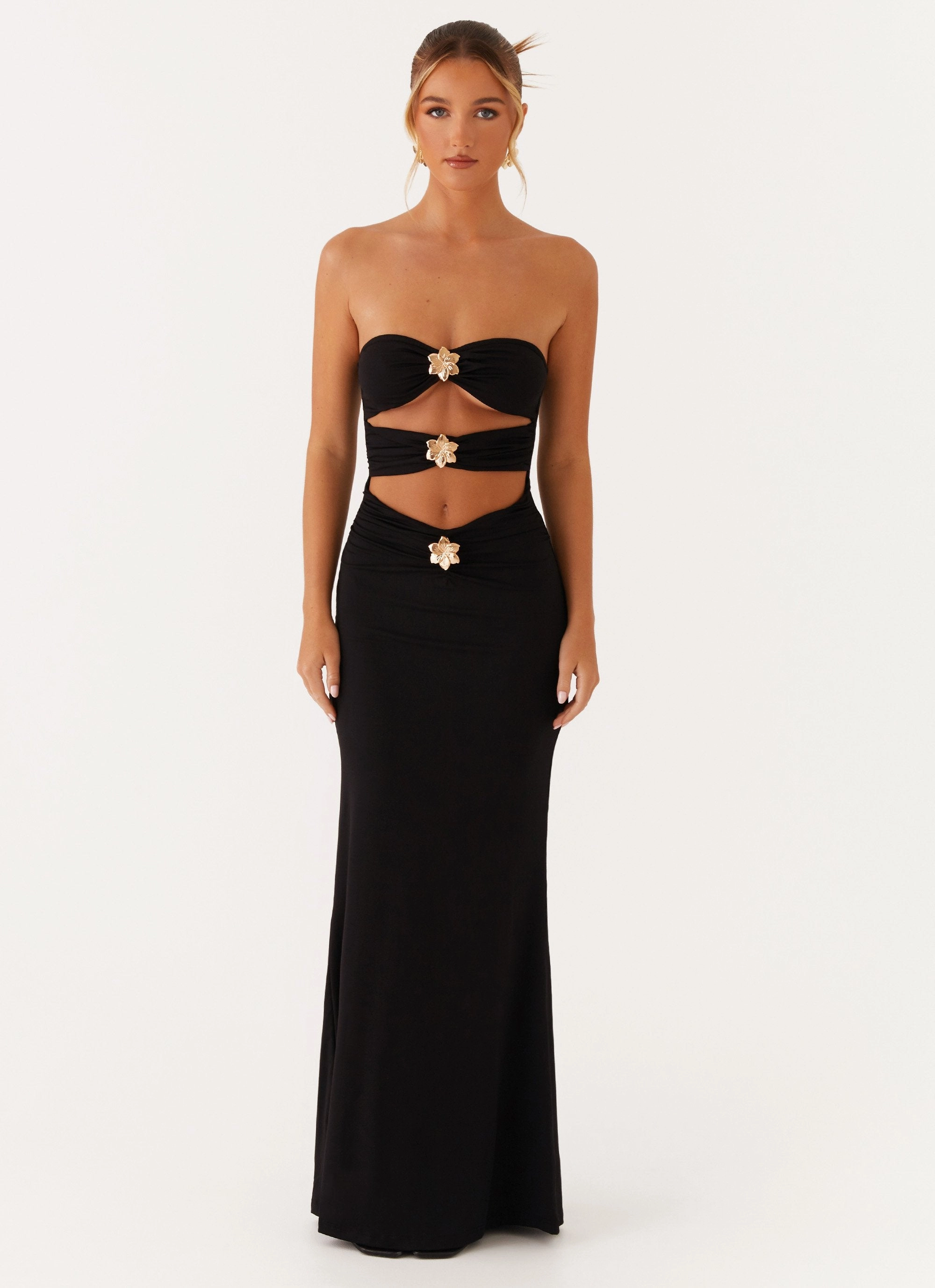 Save Me Maxi Dress - Black Vibrant Style Light Layers