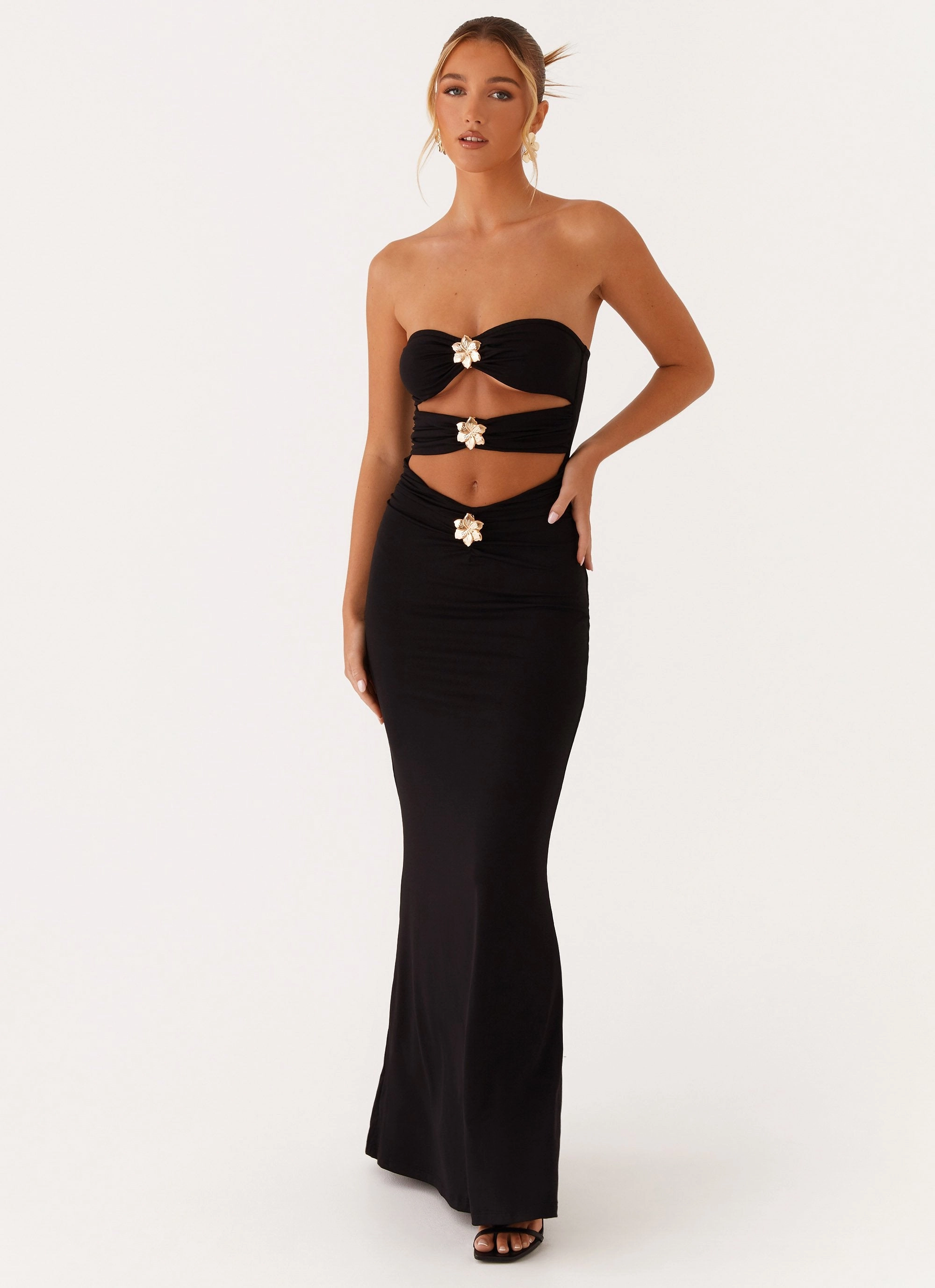 Fit Mood Red Carpet Save Me Maxi Dress - Black