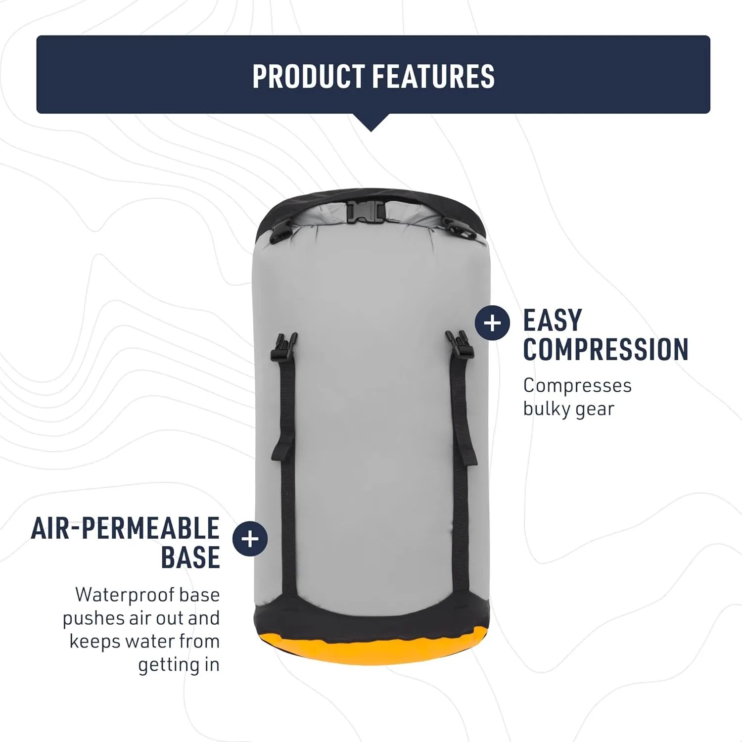Sea to Summit eVac Compression Dry Bag, Waterproof Compression Sack, 8 Liter, TurkishTile Blue