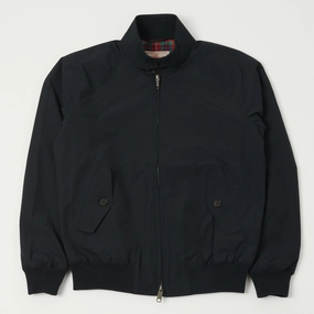 Baracuta G9 'Baracuta Cloth' Harrington Jacket - Dark Navy Functional Pocket Everyday Urban Style