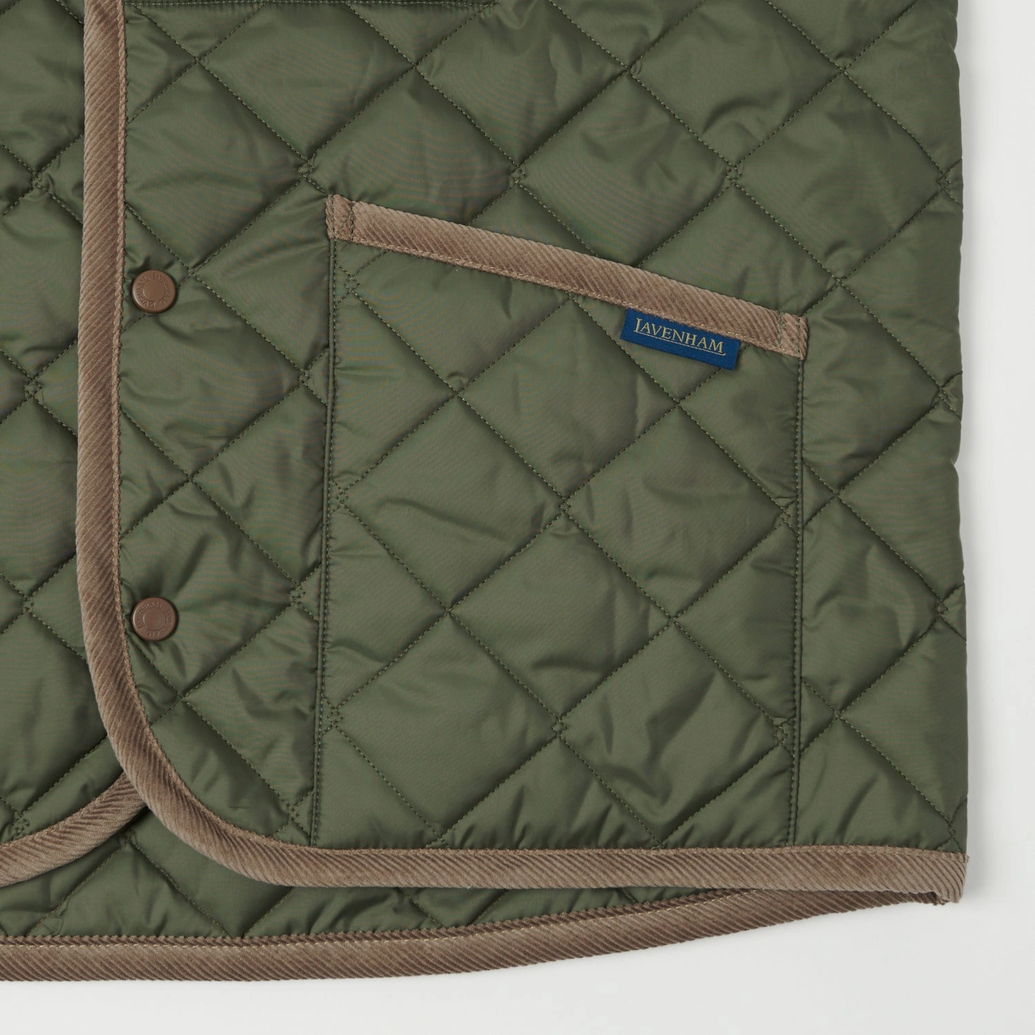 Versatile Fit Layer Lavenham Thornham Quilted Gilet - Olive Green/Olive Green
