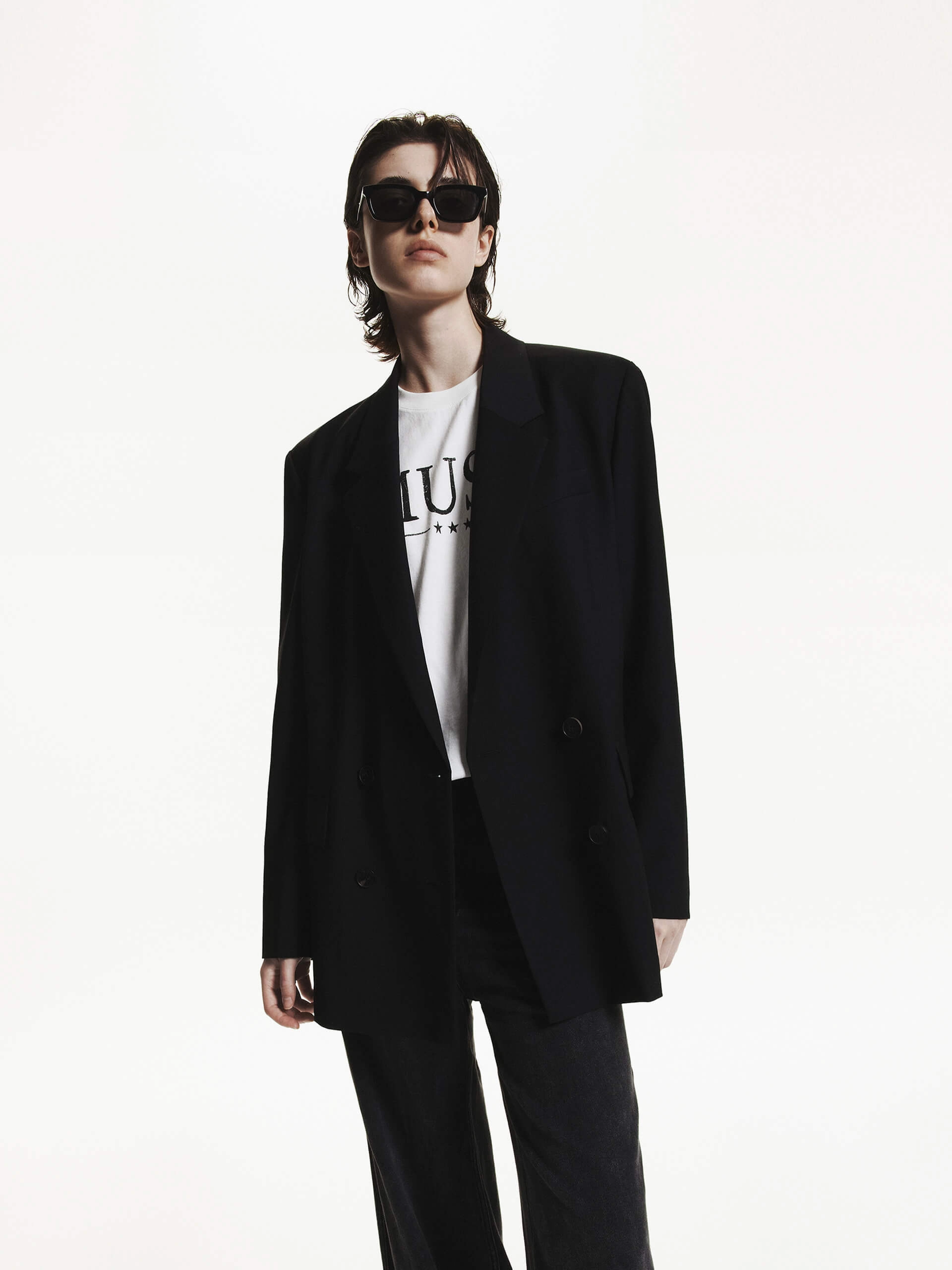 Double Breasted Tailored Blazer Interchangeable Liners Modular Layering