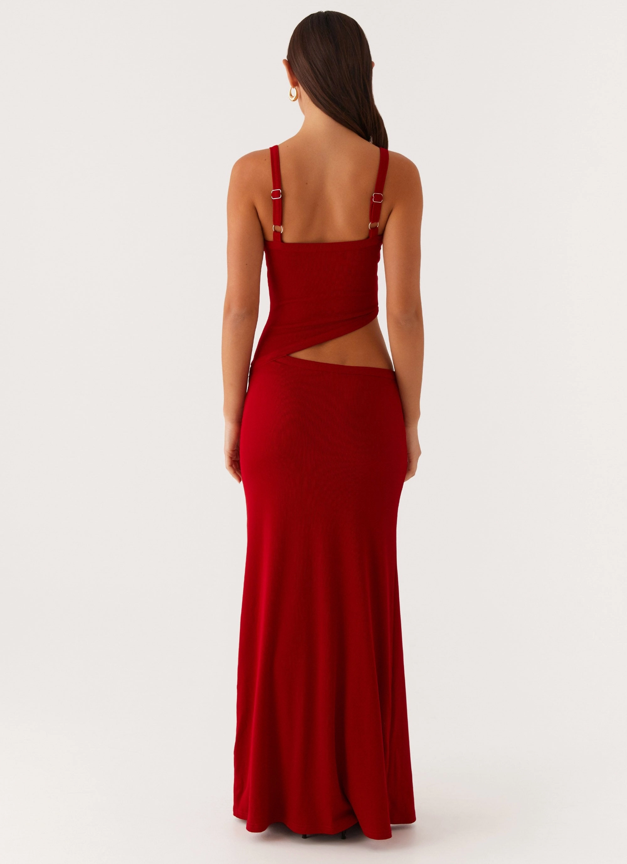 Jocelyn Maxi Dress - Red Subtle Elegance Versatile Wearable