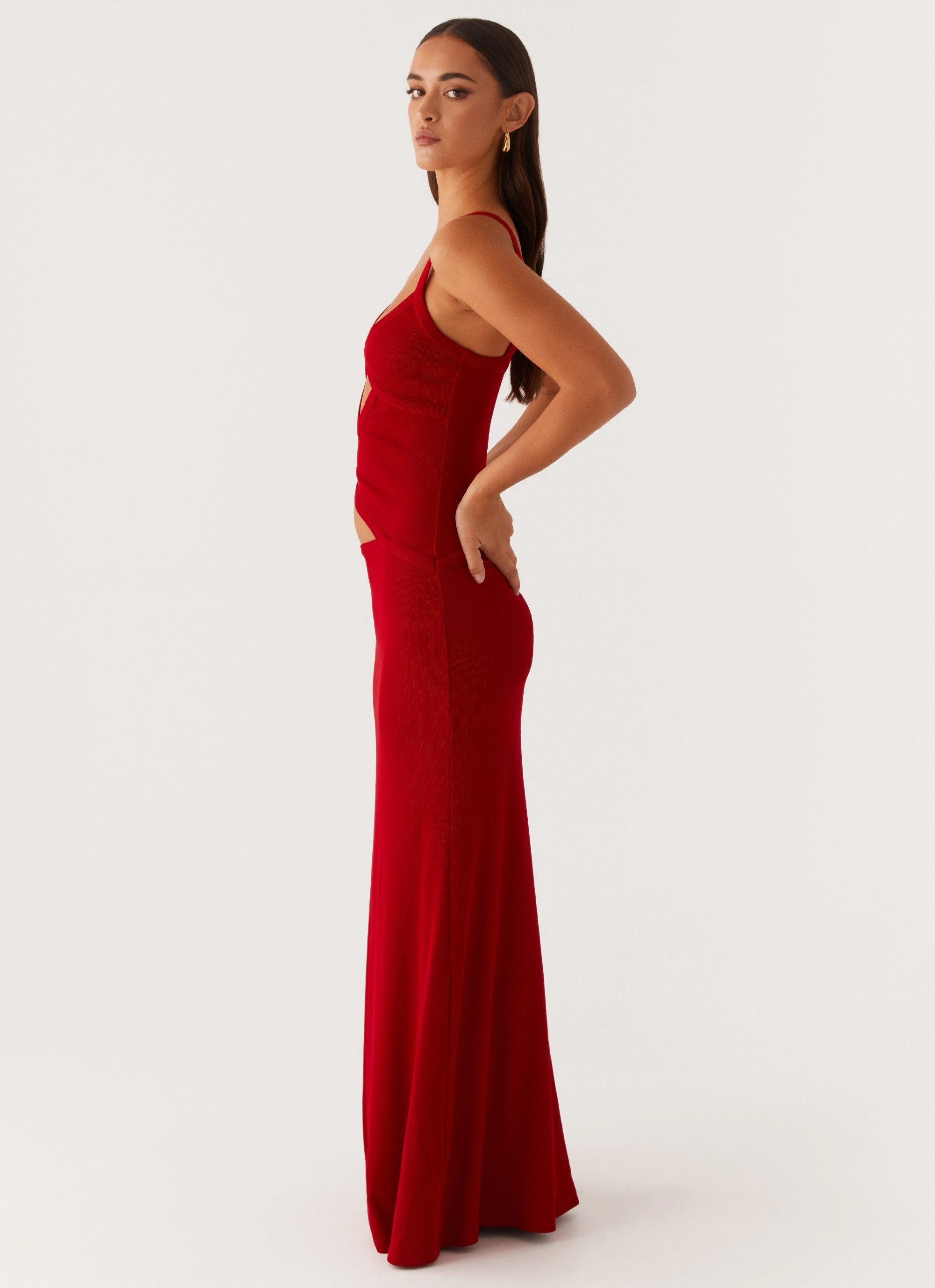 Jocelyn Maxi Dress - Red Office Shape