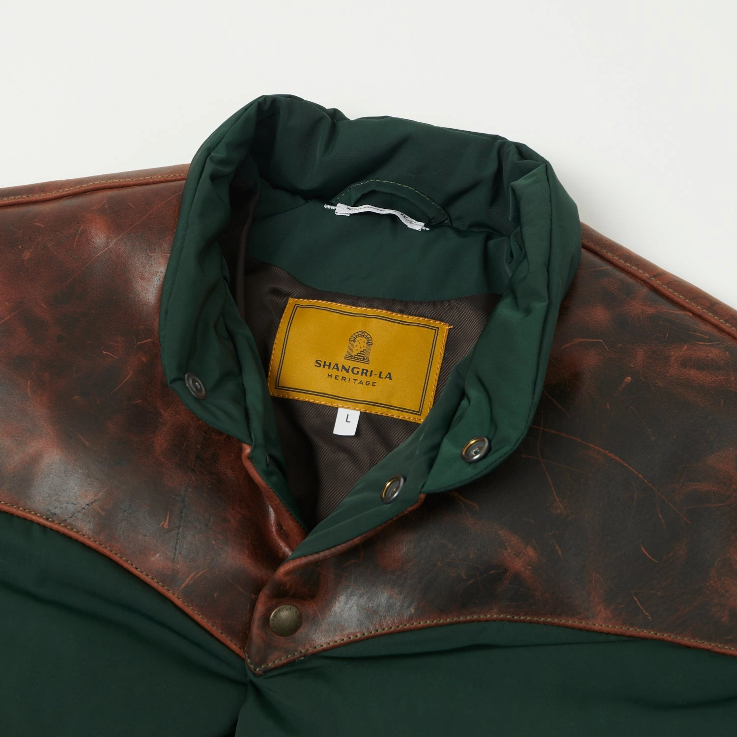 Shangri-La Heritage 'Bivacco' Western Down Jacket - Forest Green Windbreaker Inspired Fit