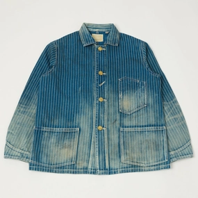 Cold Ready Look Full Count 2015 Indigo Wabash Chore Jacket - Heavy Wash