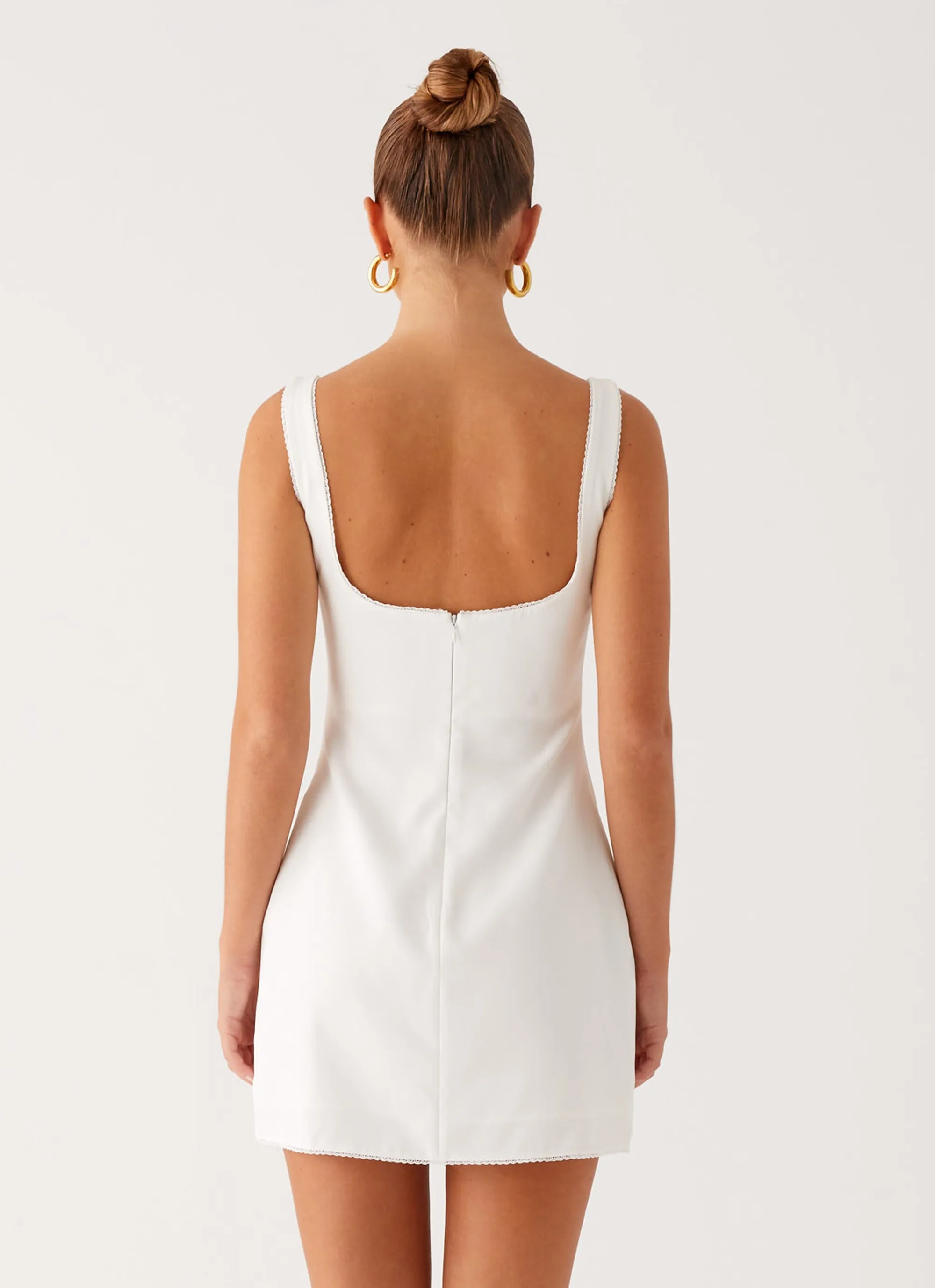 Sedona Mini Dress - White Front-Zip Color Soft