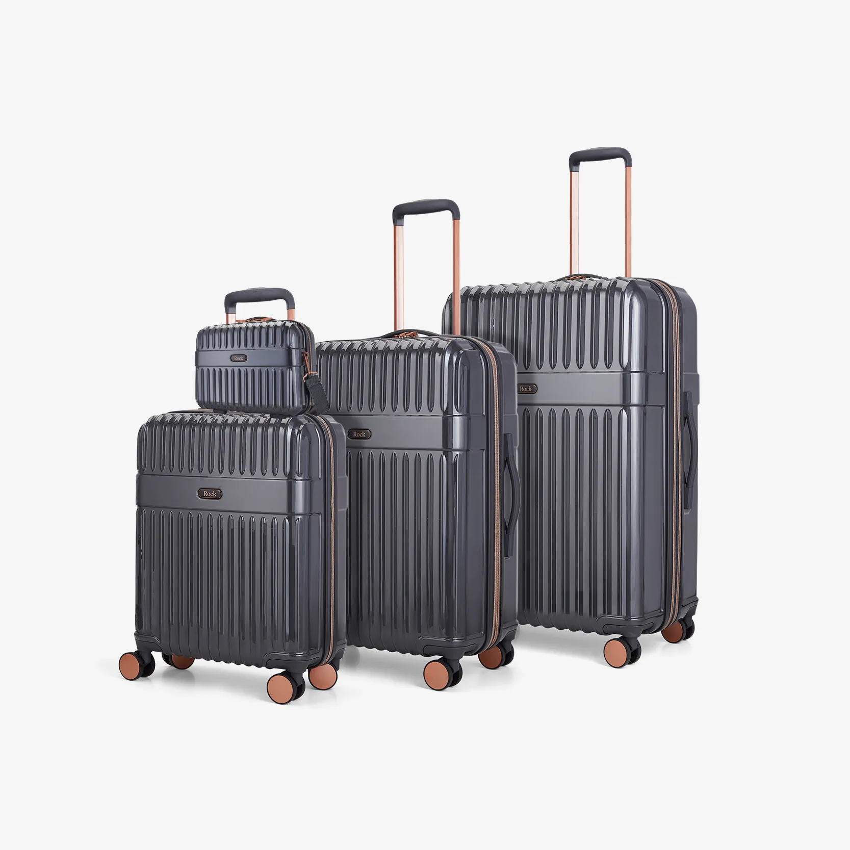 Selene Set of 4 Suitcases in Charcoal