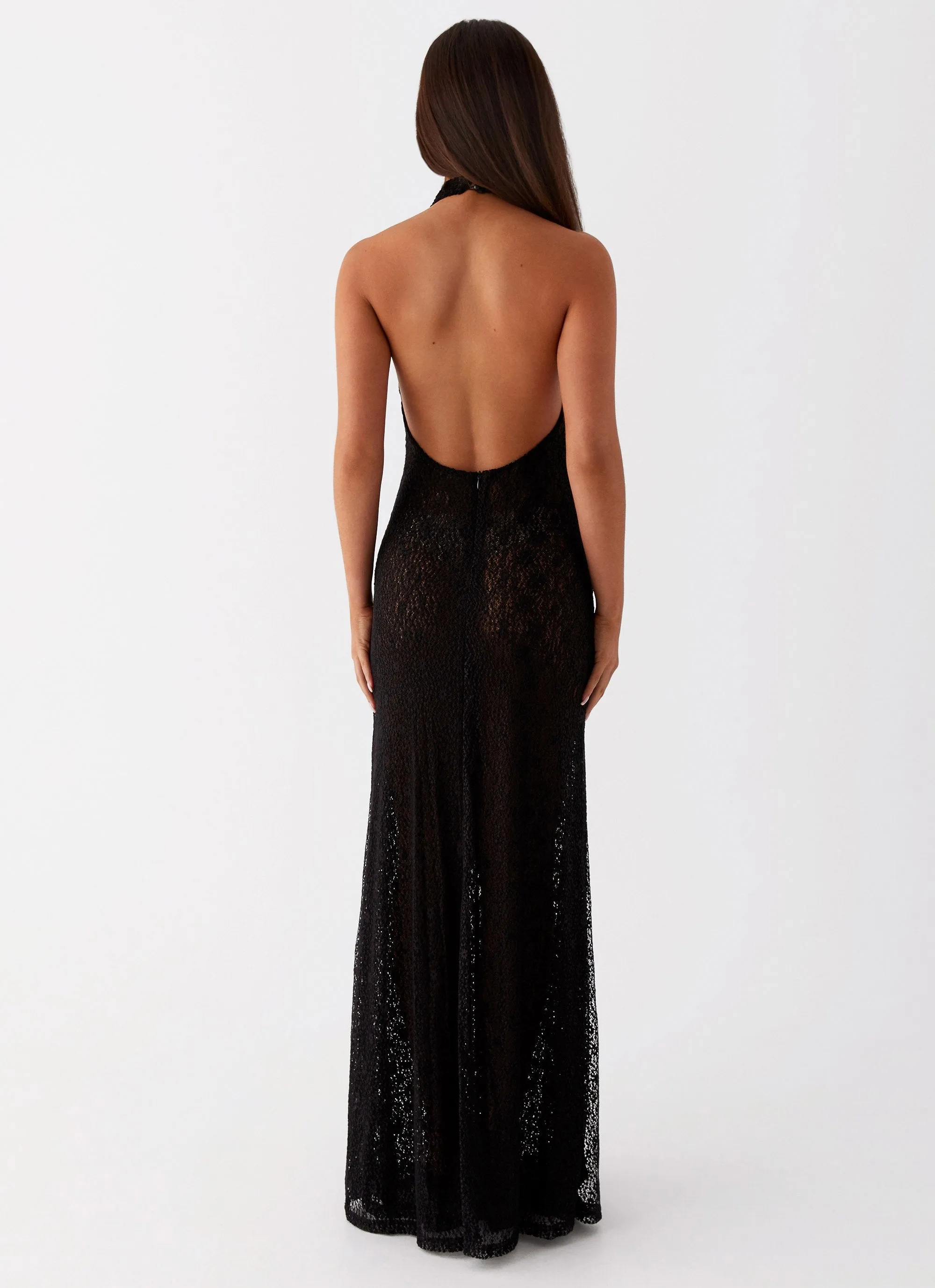 Weekend Vibes Tempest Cowl Neck Maxi Dress - Black