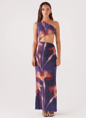 Shadows In The Sun Mesh Maxi Dress - Ember Rose Cotton Skin