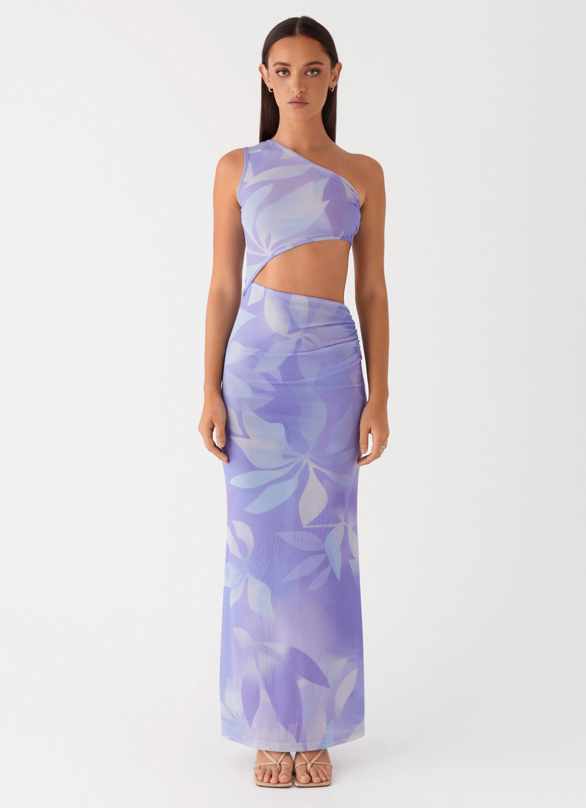 Shadows In The Sun Mesh Maxi Dress - Purple Rain Soft Air Cool Palette