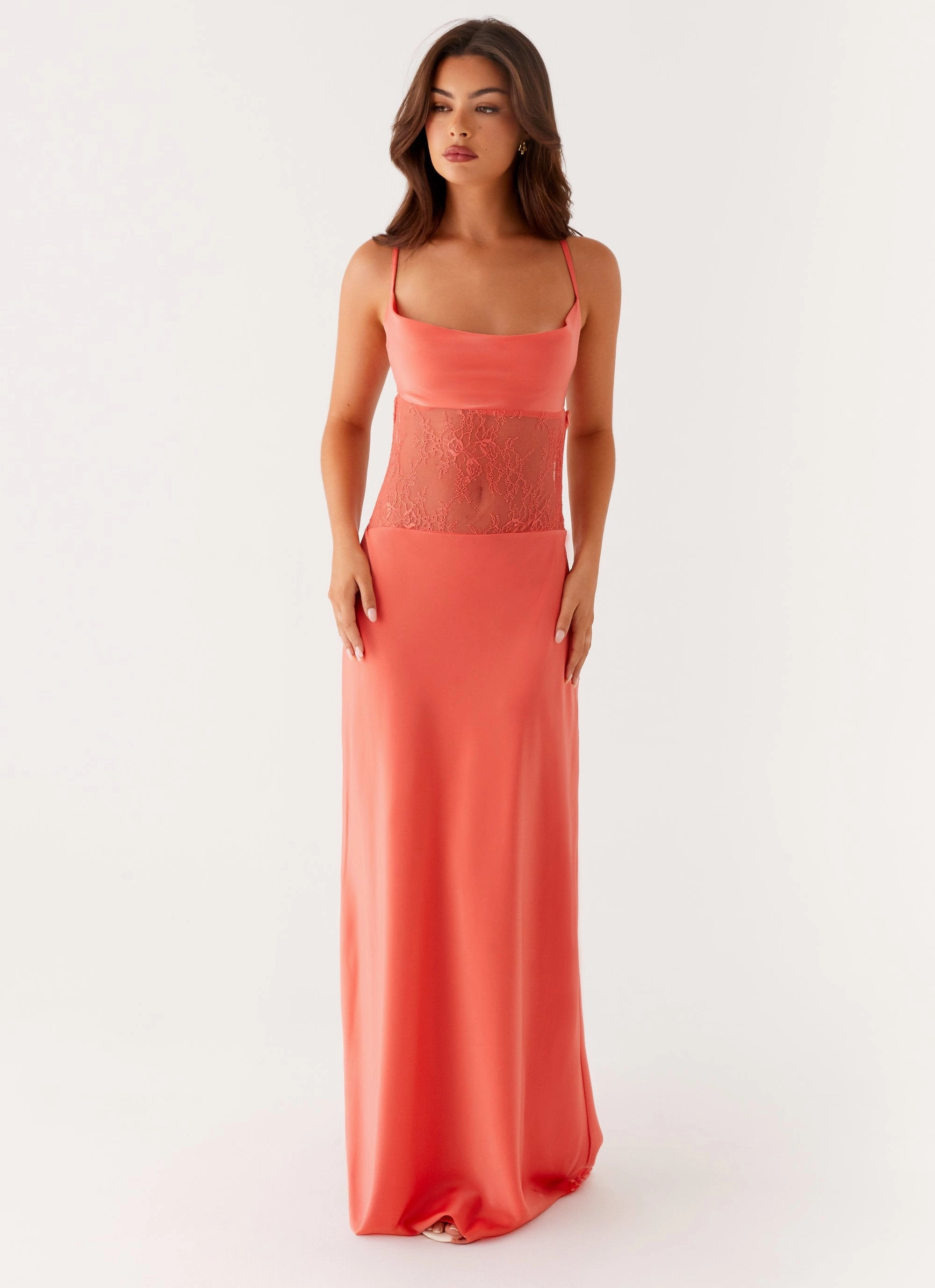 Breath Ease LayeredHemline Shae Maxi Dress - Tangerine