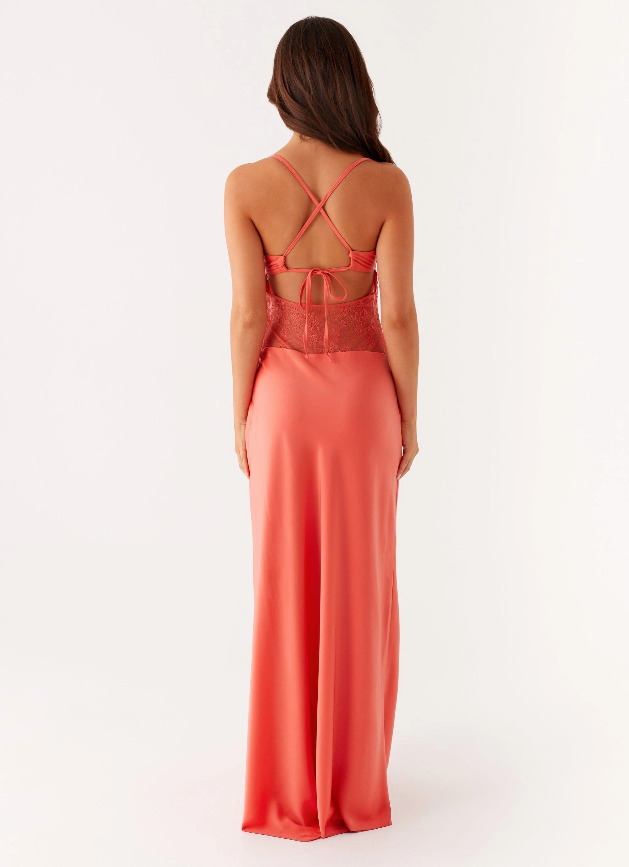 Shae Maxi Dress - Tangerine Casual Elegance Daily Silhouette