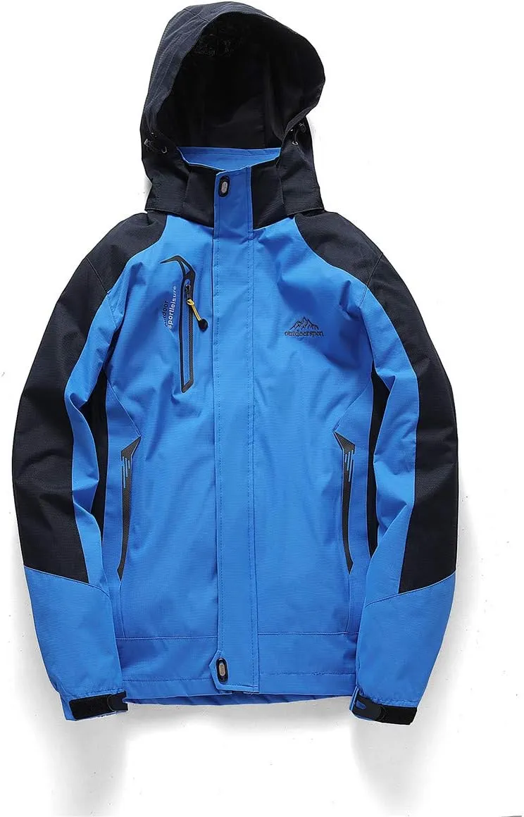 Shanghai Story Men's Windproof Jacket Water-Resistant Lightweight Running Jacket Hooded Raincoat Windbreaker