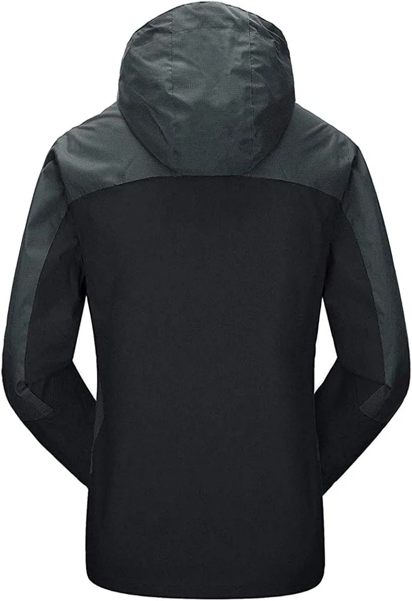 Shanghai Story Men's Windproof Jacket Water-Resistant Lightweight Running Jacket Hooded Raincoat Windbreaker