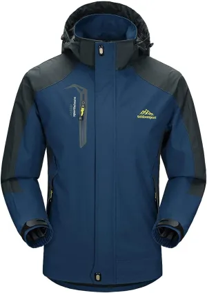 Shanghai Story Men's Windproof Jacket Water-Resistant Lightweight Running Jacket Hooded Raincoat Windbreaker