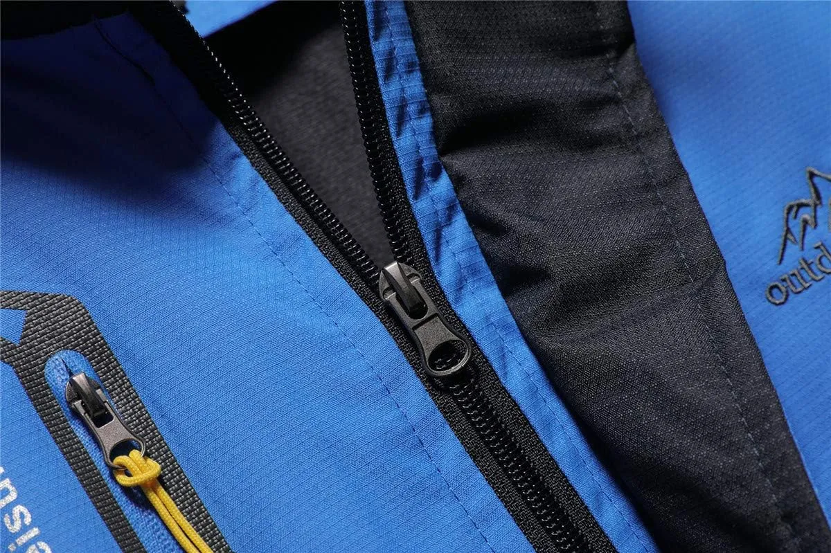 Shanghai Story Men's Windproof Jacket Water-Resistant Lightweight Running Jacket Hooded Raincoat Windbreaker