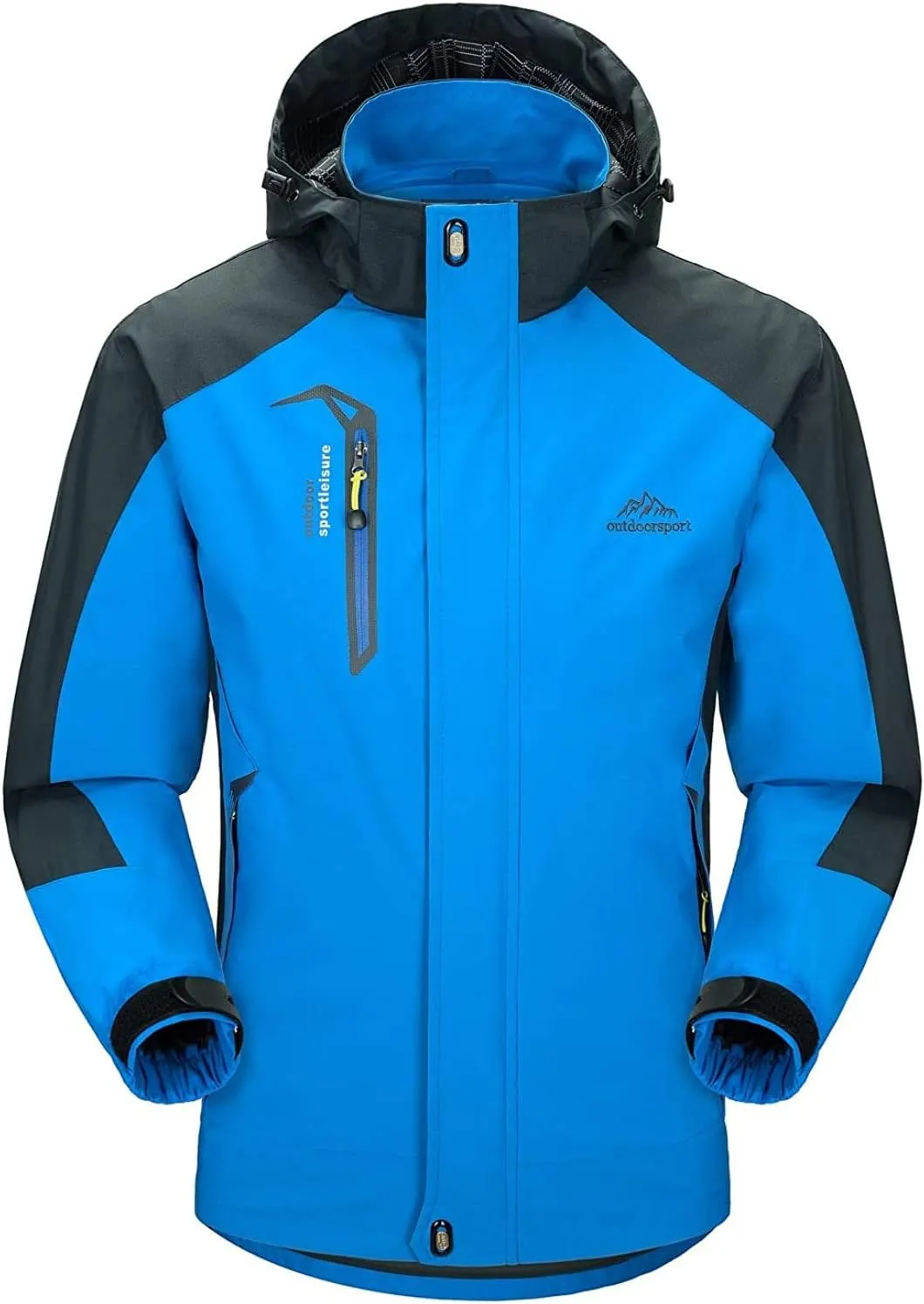Shanghai Story Men's Windproof Jacket Water-Resistant Lightweight Running Jacket Hooded Raincoat Windbreaker