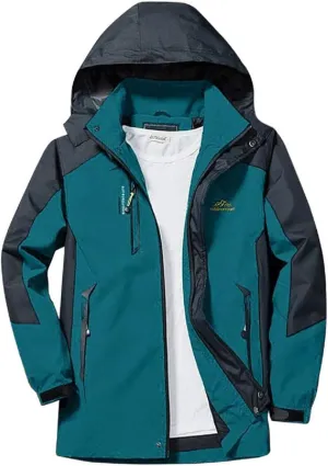 Shanghai Story Men's Windproof Jacket Water-Resistant Lightweight Running Jacket Hooded Raincoat Windbreaker
