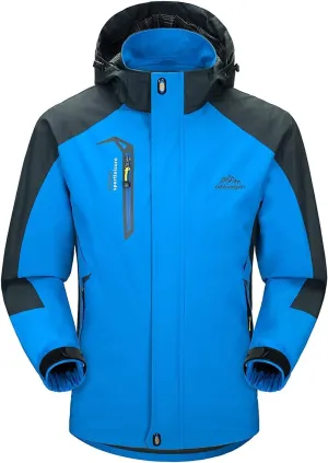 Shanghai Story Men's Windproof Jacket Water-Resistant Lightweight Running Jacket Hooded Raincoat Windbreaker