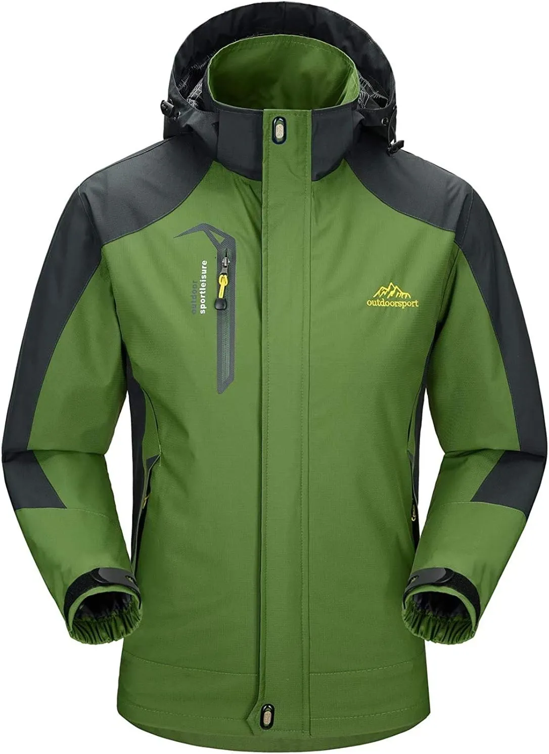 Shanghai Story Men's Windproof Jacket Water-Resistant Lightweight Running Jacket Hooded Raincoat Windbreaker