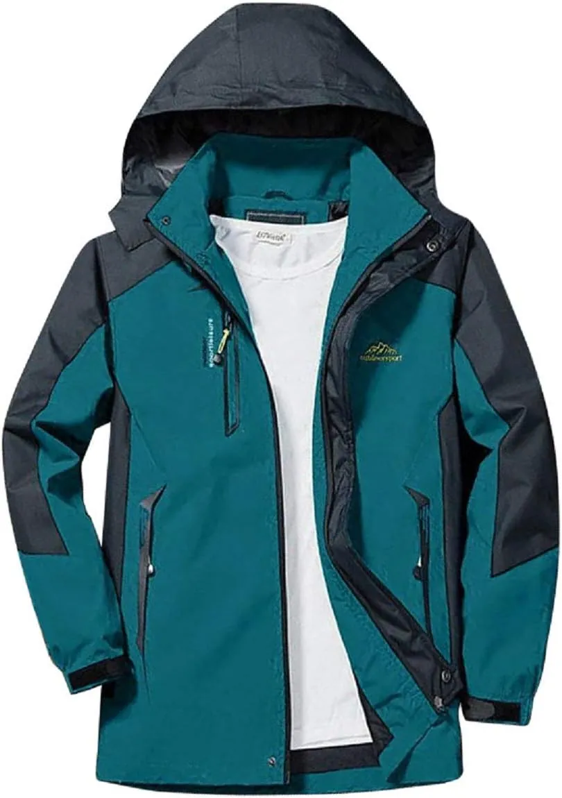 Shanghai Story Men's Windproof Jacket Water-Resistant Lightweight Running Jacket Hooded Raincoat Windbreaker