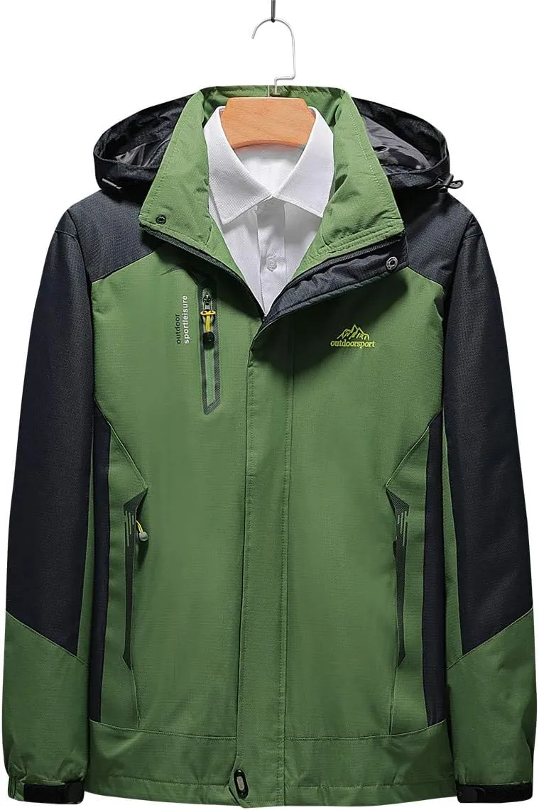Shanghai Story Men's Windproof Jacket Water-Resistant Lightweight Running Jacket Hooded Raincoat Windbreaker