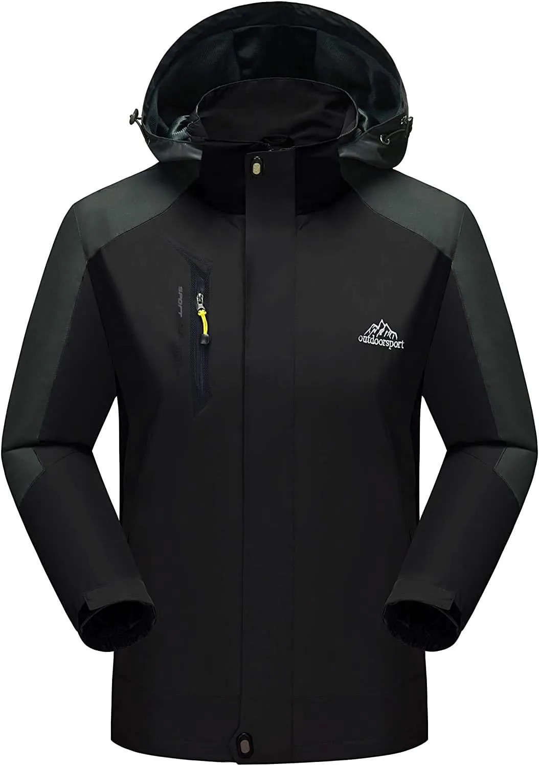 Shanghai Story Men's Windproof Jacket Water-Resistant Lightweight Running Jacket Hooded Raincoat Windbreaker
