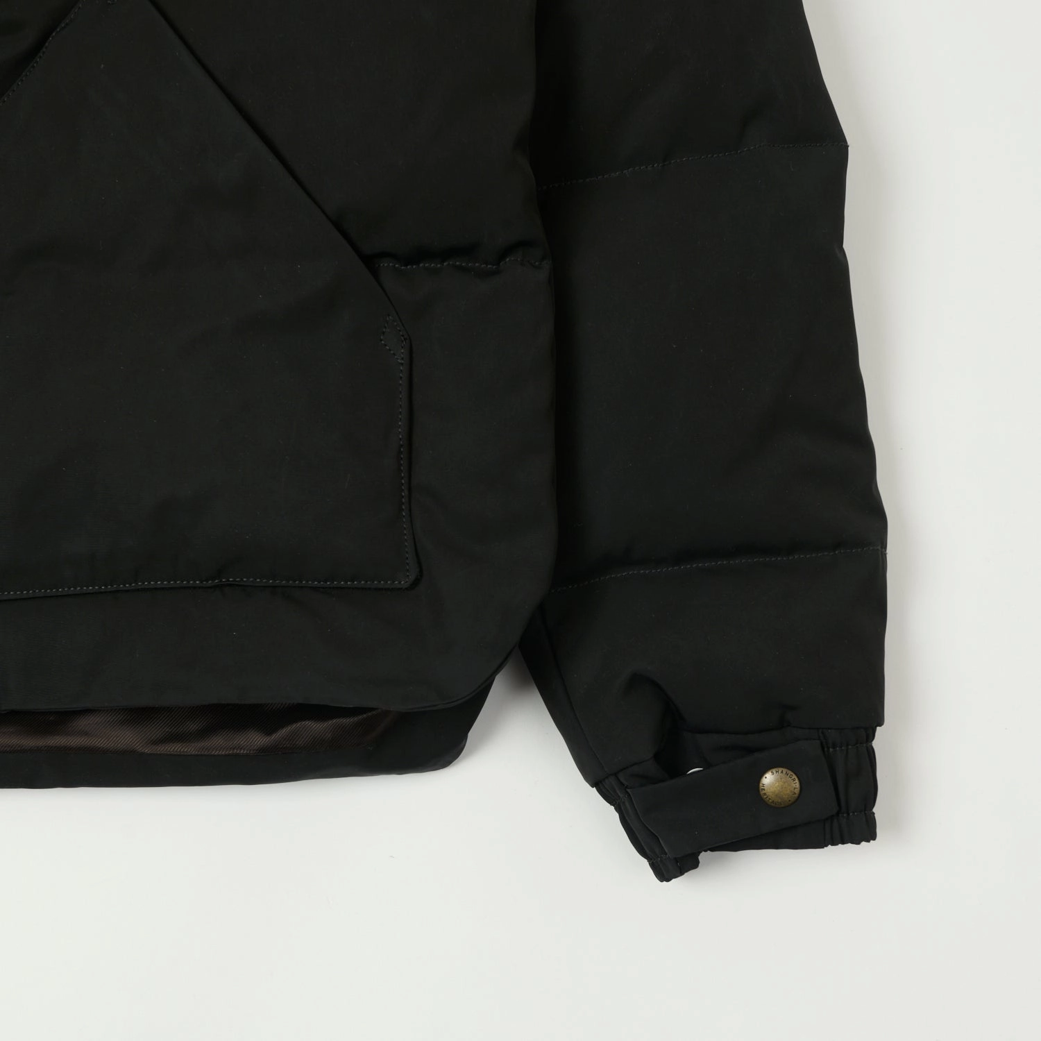 NoiseFreeFabric BreathableLining Shangri-La Heritage 'Bivacco' Western Down Jacket - Black Giubbino