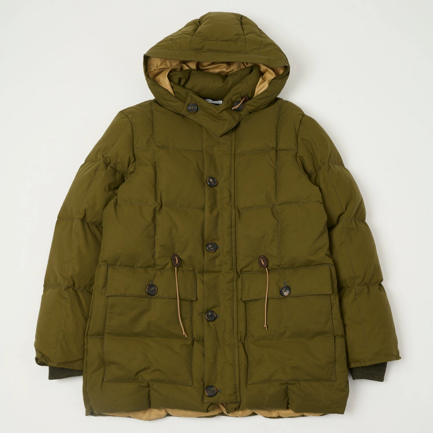 DualLayer Weave Shangri-La Heritage 'Presena' Quilted Down Jacket - Olive