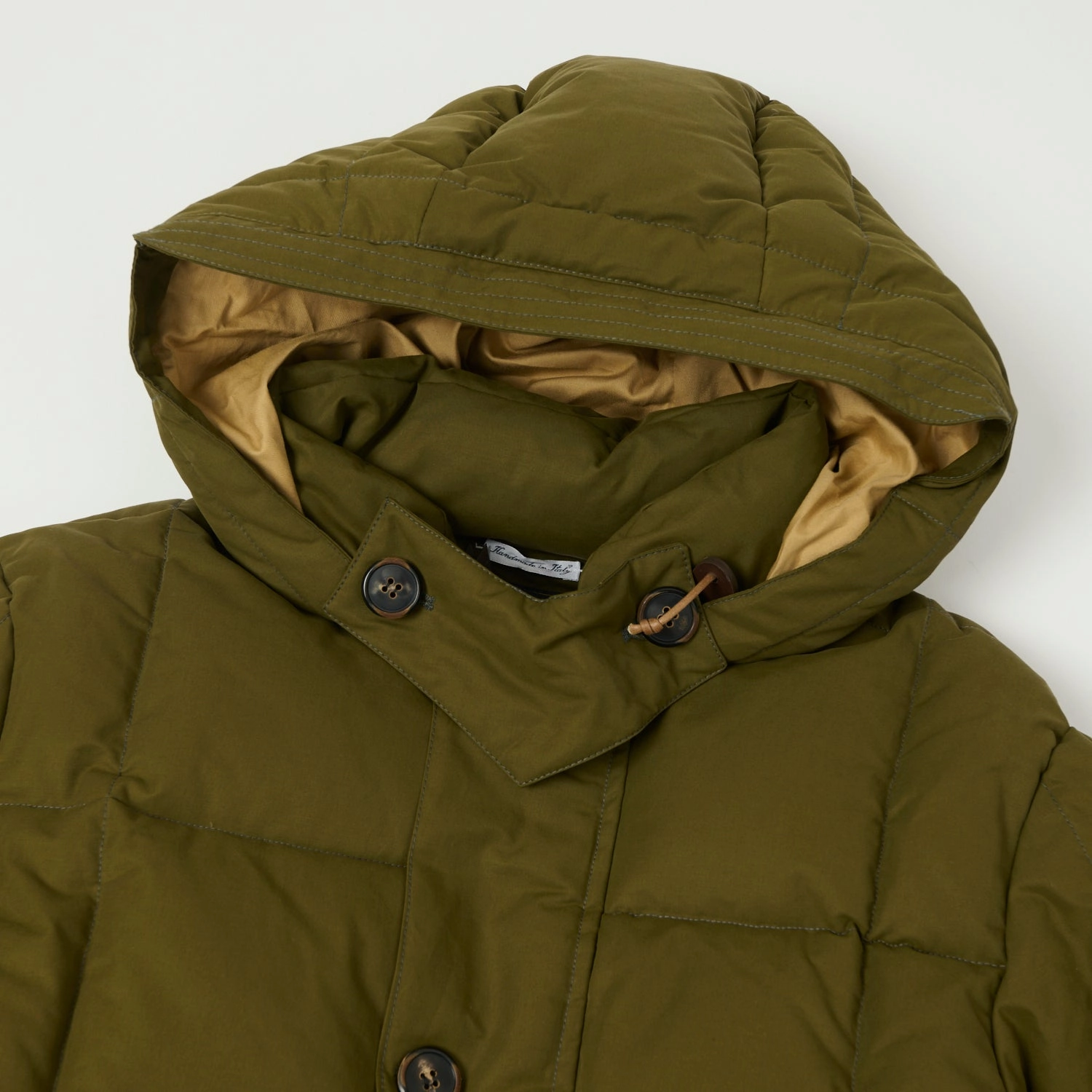Shangri-La Heritage 'Presena' Quilted Down Jacket - Olive Layer Essential Piece Light Look