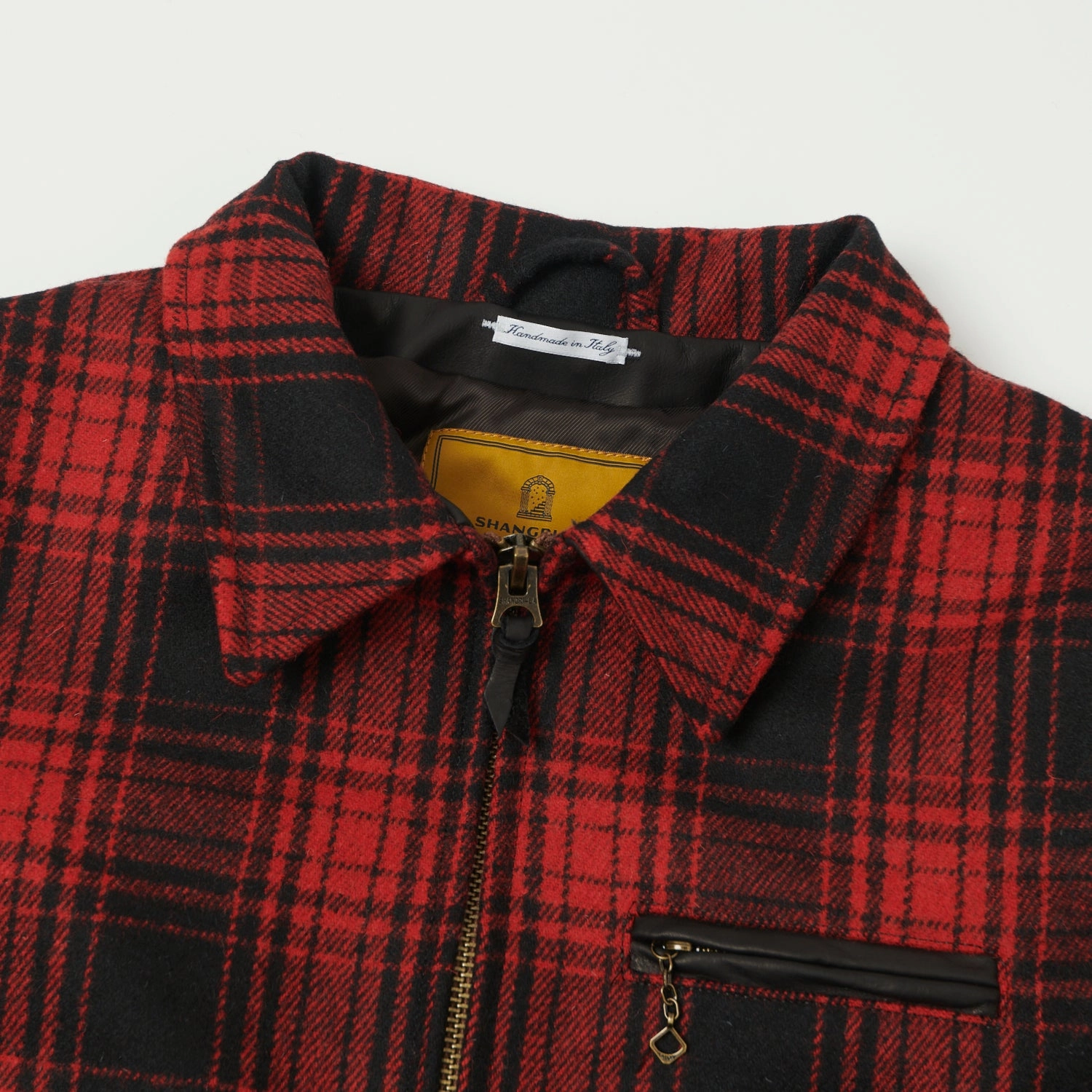 Shangri-La Heritage 'Varenne' Melton Wool Jacket - Red Tartan Thermo Regulating Fabric BondedSeams