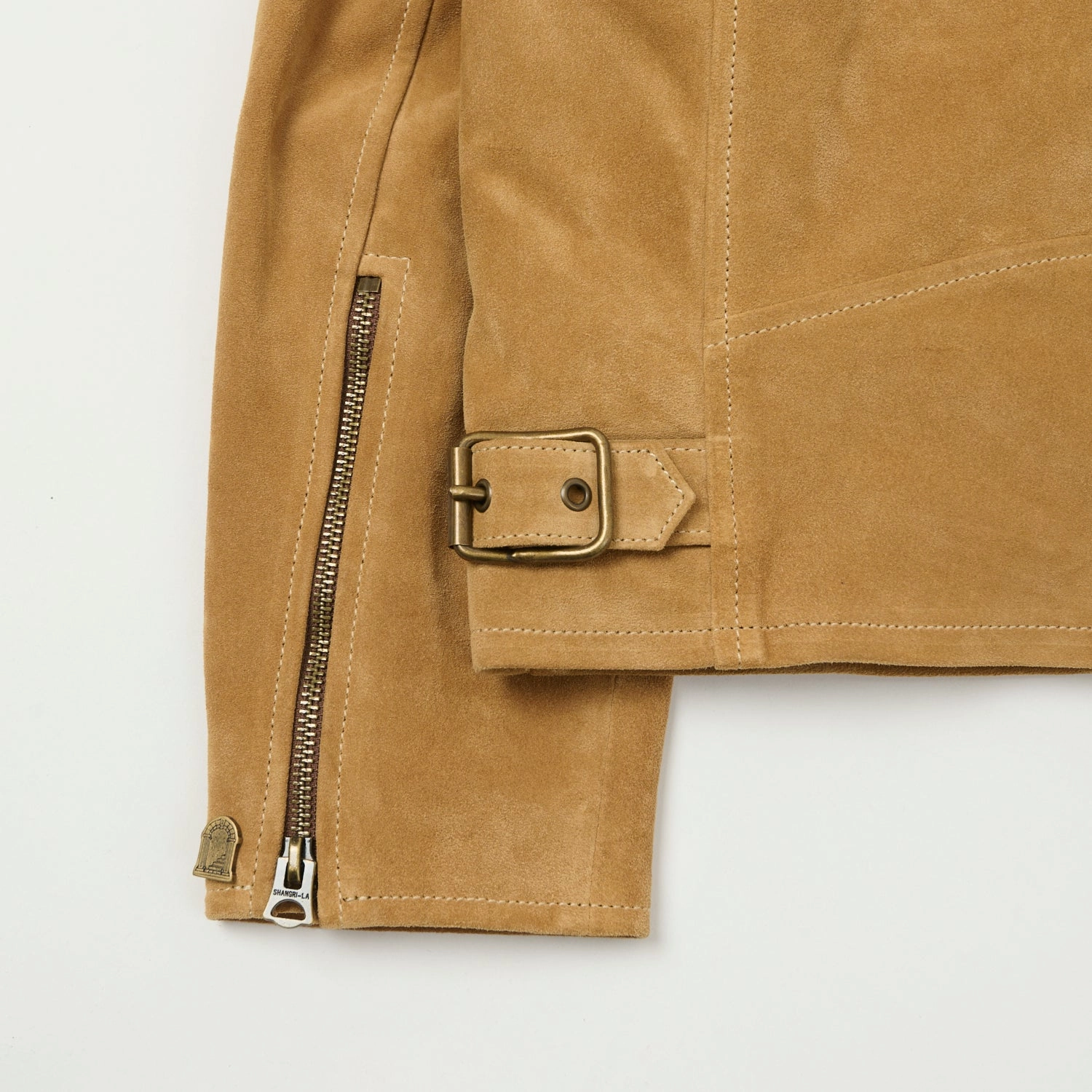 Anti Slip Cuffs Daily Commute Shangri-La Heritage 'Varenne' Sabbia Suede Jacket - Tan