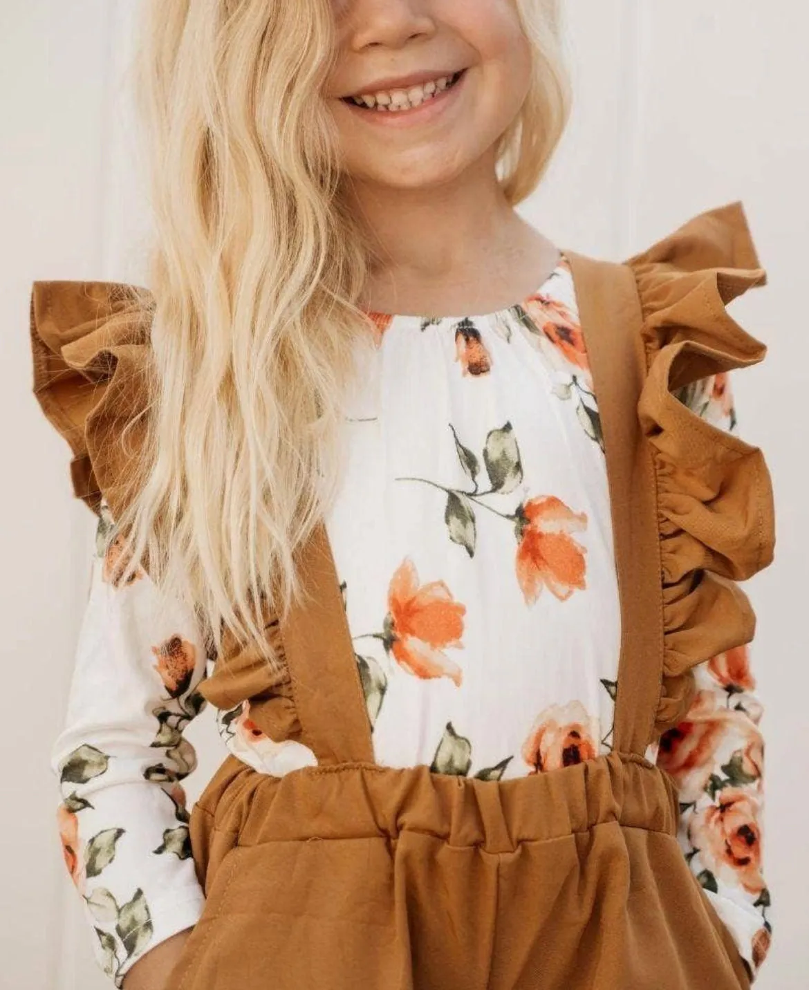 Sharlyn Ruffle Suspender Kids Pants